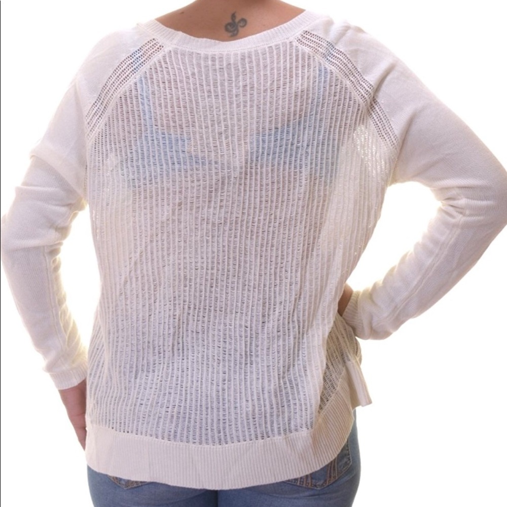 RACHEL ROY Ivory mesh knit Sweater - Picture 7 of 8